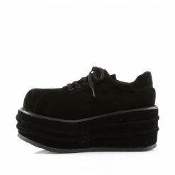 DEMONIA Tempo-08 Vegan Suede Oxford Goth Men's Unisex Platform Shoes Mens/Unisex