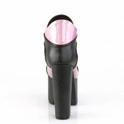 DISCONTINUED DEMONIA Torment-216 Hologram Spider Web Zig Zag Goth Platform Boots