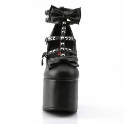 DEMONIA Torment-600 Strappy Bows Spikes Spiky Studs Goth Punk Platforms Heels