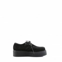 Mens/Unisex DEMONIA V-Creeper-502S Goth Vegan Suede Mens Unisex 2