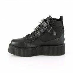 DEMONIA V-Creeper-566 Exposed Zippers Oxfords Goth Men's Unisex Platforms Boots Mens/Unisex
