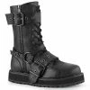 Mens/Unisex DEMONIA VALOR-220 Men's / Unisex Vegan Leather Goth Biker Rocker Combat Boots