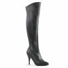 Discontinued PLEASER Vanity-2013 Faux Leather Knee Boot 4" Heel Women Size 5-13