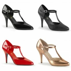 PLEASER Vanity-415 Work Dress T-Strap 4" Heels Drag Cross Dresser Women's 4-15