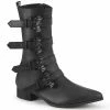 DEMONIA Warlock-110-B Men's Unisex Bat Buckle Winklepicker Costume Boots