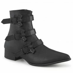 DEMONIA Warlock-50-B Men's Unisex Bat Buckle Winklepicker Costume Boots