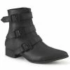DEMONIA Warlock-50-C Men's Unisex Coffin Buckle Winklepicker Costume Boots